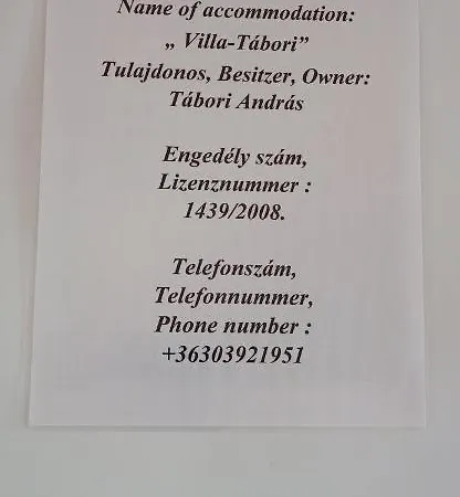 Holiday home Villa-tabori Balatonmariafurdo